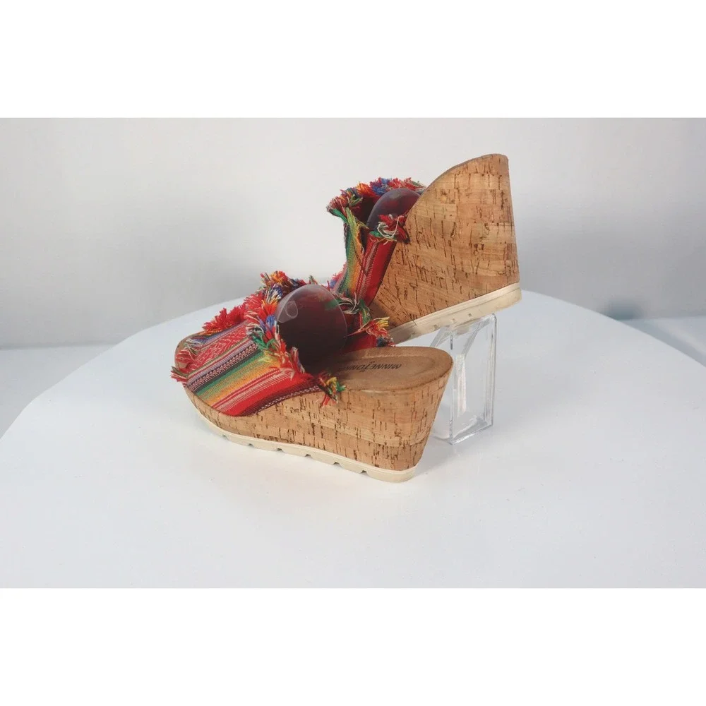 Minnetonka‎ Womens Multicolor york wedge slip on shoe Size 7.5